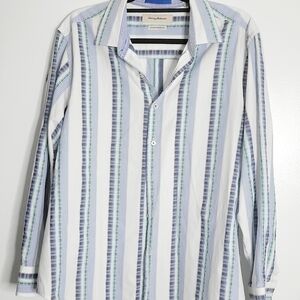 Tommy Bahama Island Modern Fit Long Sleeve Striped Button Down Shirt